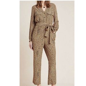 NWT Dolan Neela Cheetah Print Long Sleeve Jumpsuit
